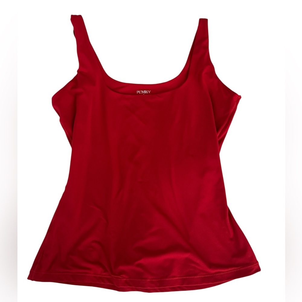 PUMIEY Women's Square Neck Tank Top Sleeveless Double Lined Basic Tops